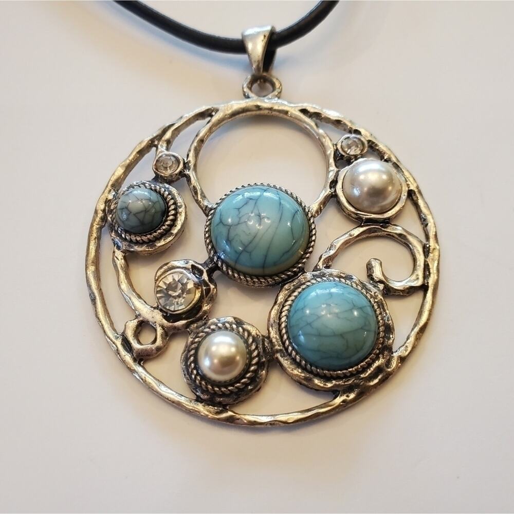Bundle of boho art deco adjustable pendant necklace and bracelet lot